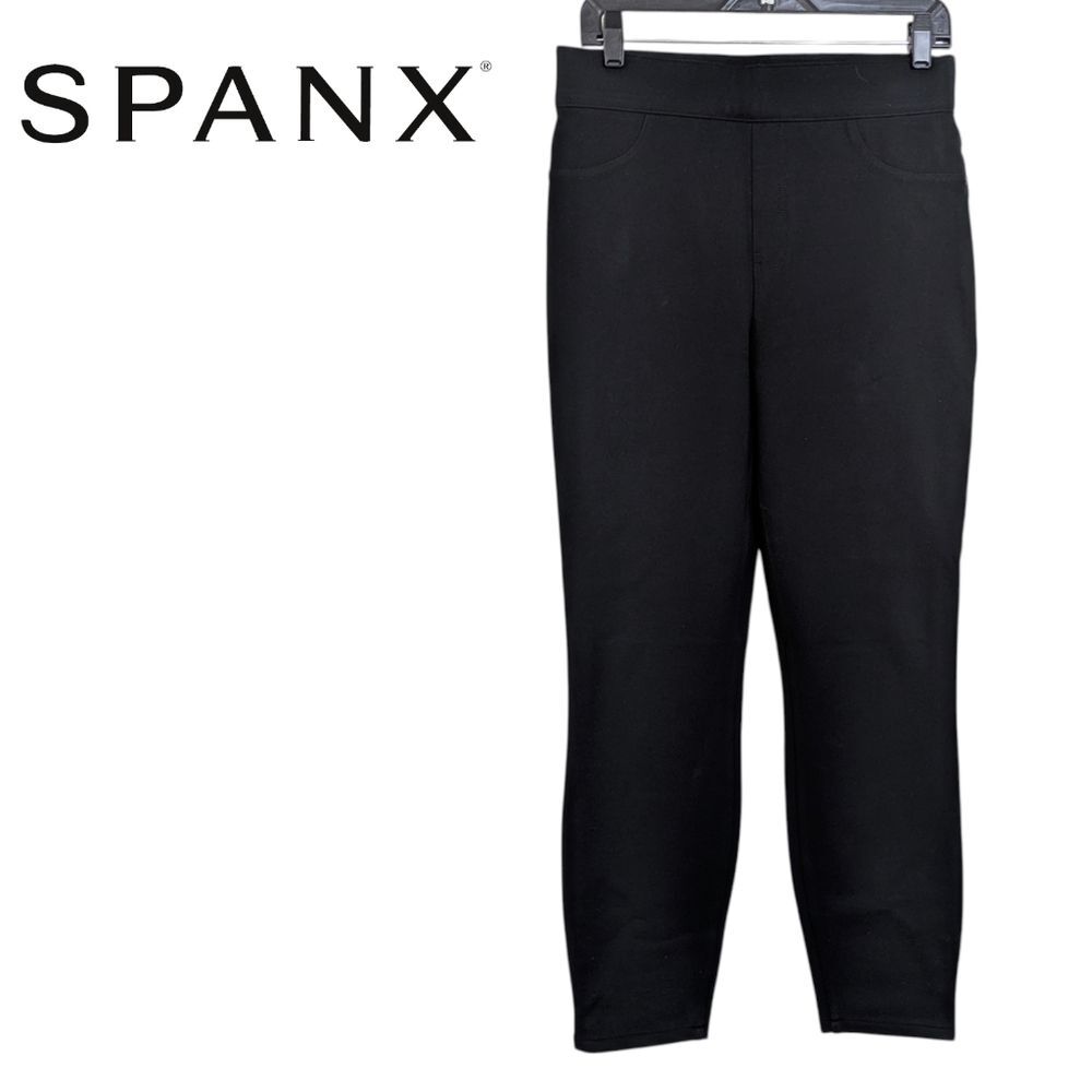 Spanx Black High Rise Jeggings - Size Large Womens - Compression Pants